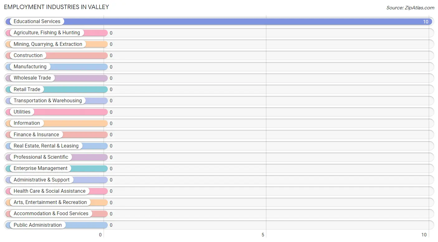 Employment Industries in Valley