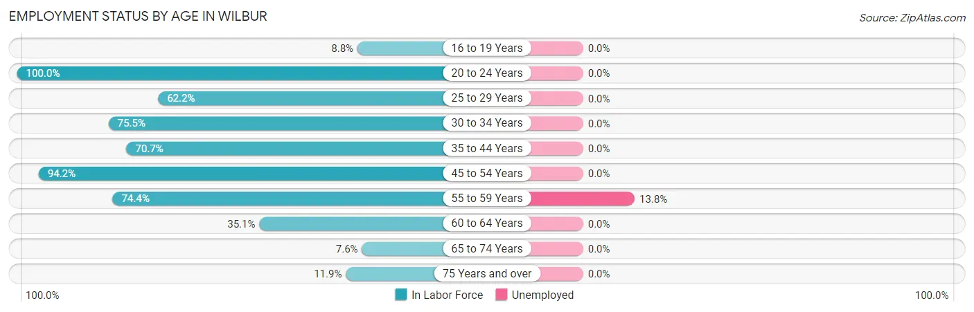 Employment Status by Age in Wilbur