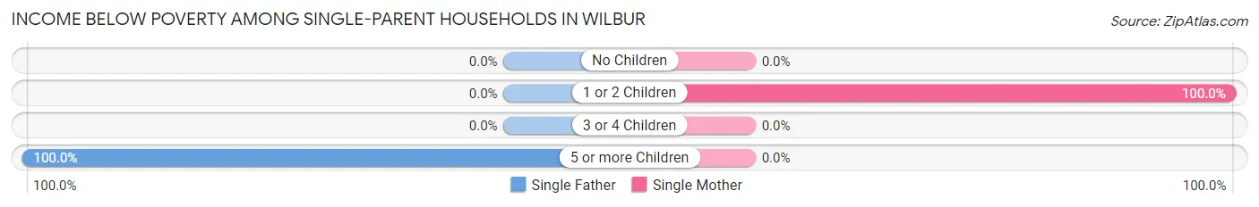 Income Below Poverty Among Single-Parent Households in Wilbur