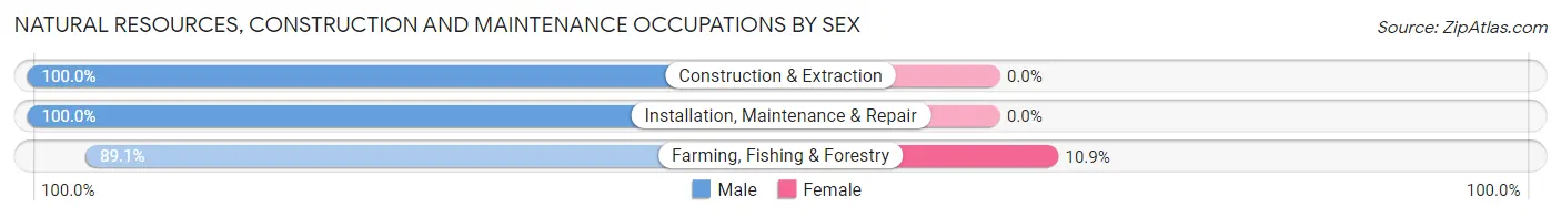 Natural Resources, Construction and Maintenance Occupations by Sex in Abbotsford