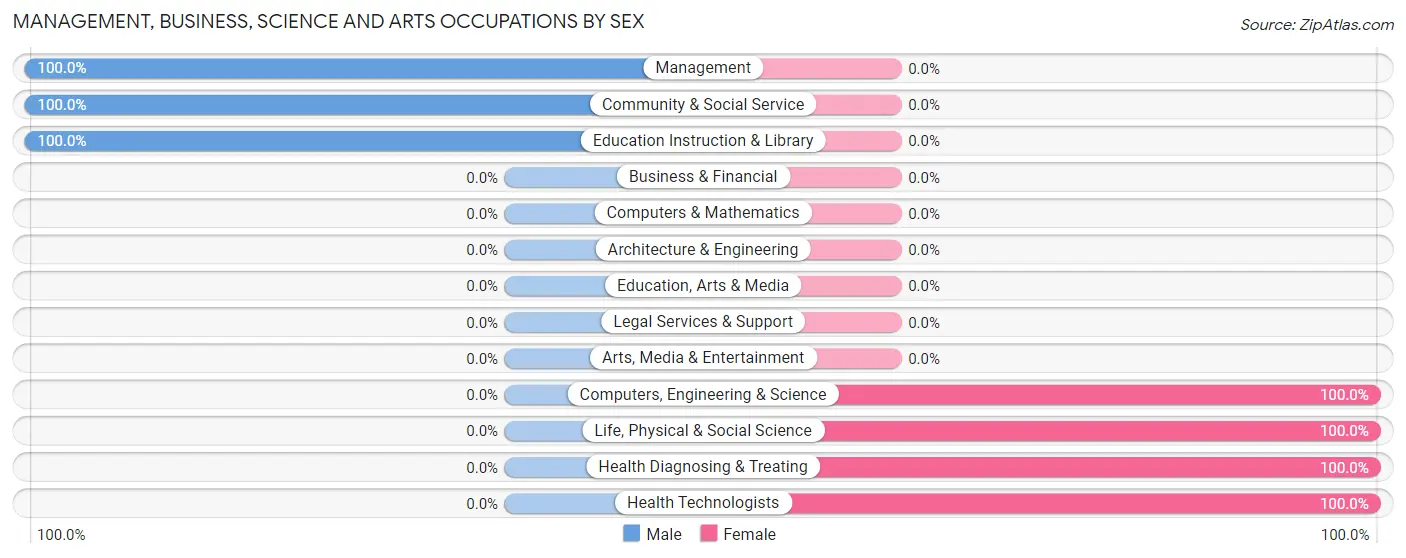 Management, Business, Science and Arts Occupations by Sex in Amberg