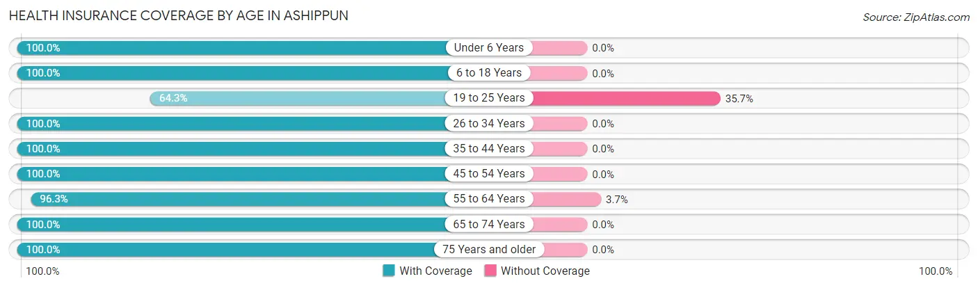 Health Insurance Coverage by Age in Ashippun