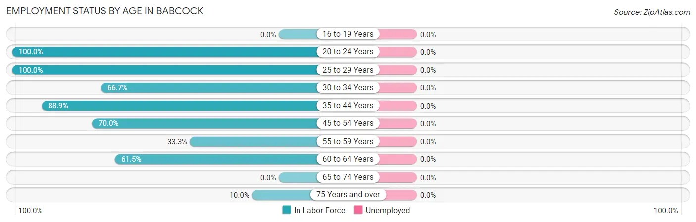 Employment Status by Age in Babcock