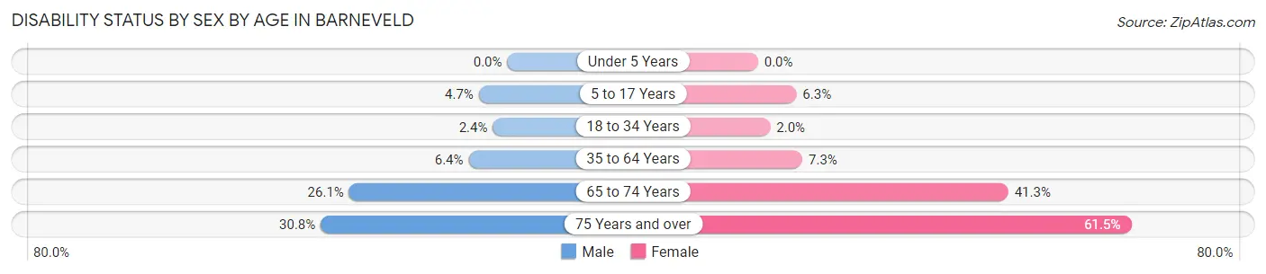 Disability Status by Sex by Age in Barneveld