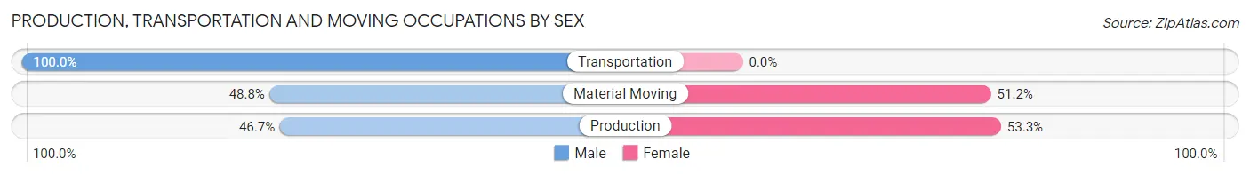Production, Transportation and Moving Occupations by Sex in Barron