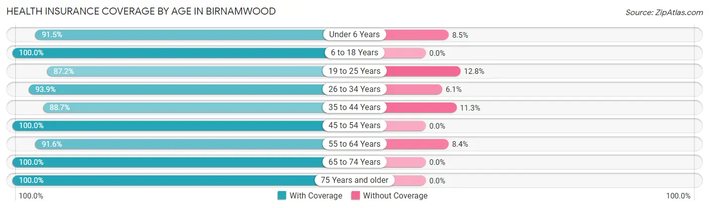 Health Insurance Coverage by Age in Birnamwood