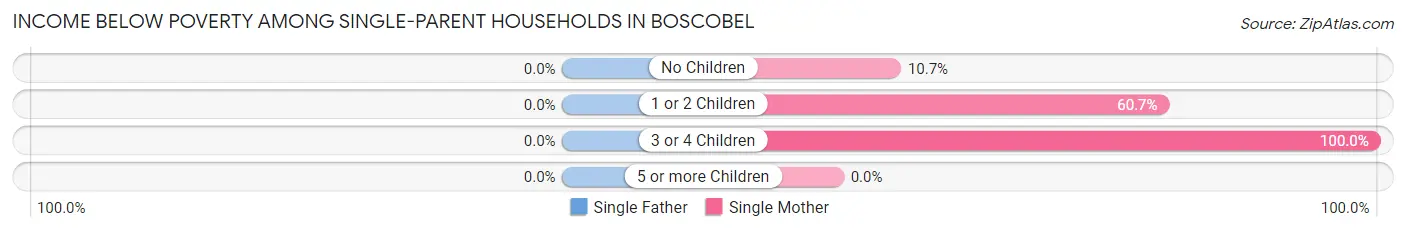 Income Below Poverty Among Single-Parent Households in Boscobel