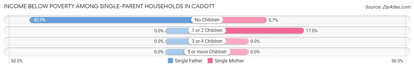 Income Below Poverty Among Single-Parent Households in Cadott