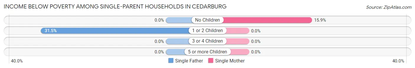 Income Below Poverty Among Single-Parent Households in Cedarburg