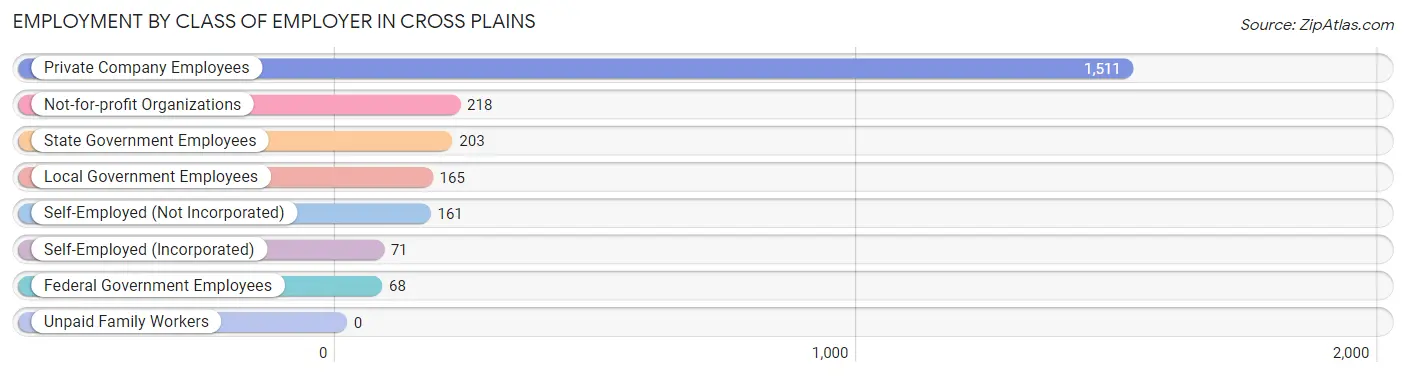 Employment by Class of Employer in Cross Plains