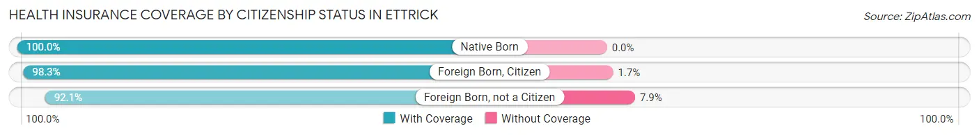 Health Insurance Coverage by Citizenship Status in Ettrick