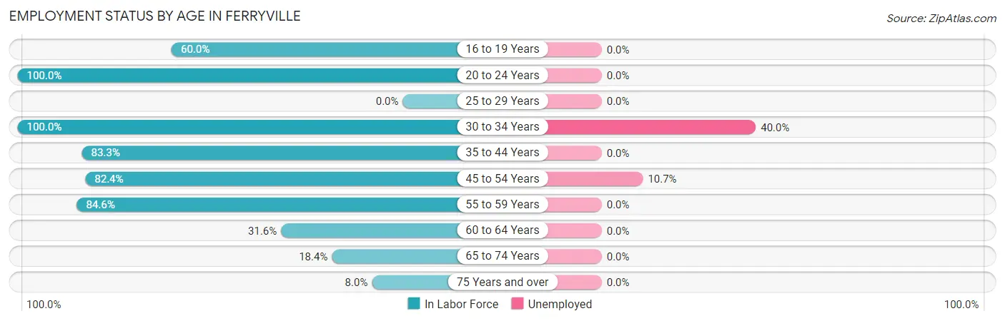Employment Status by Age in Ferryville