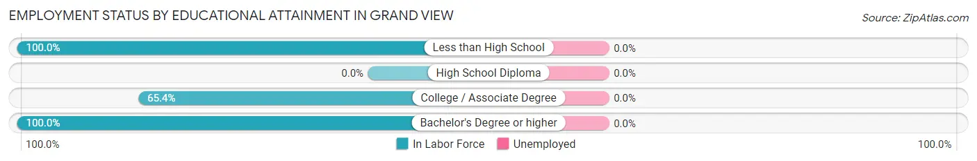 Employment Status by Educational Attainment in Grand View