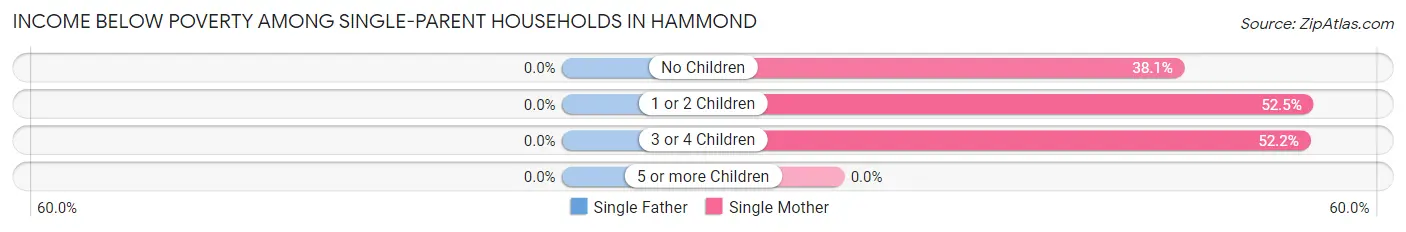 Income Below Poverty Among Single-Parent Households in Hammond