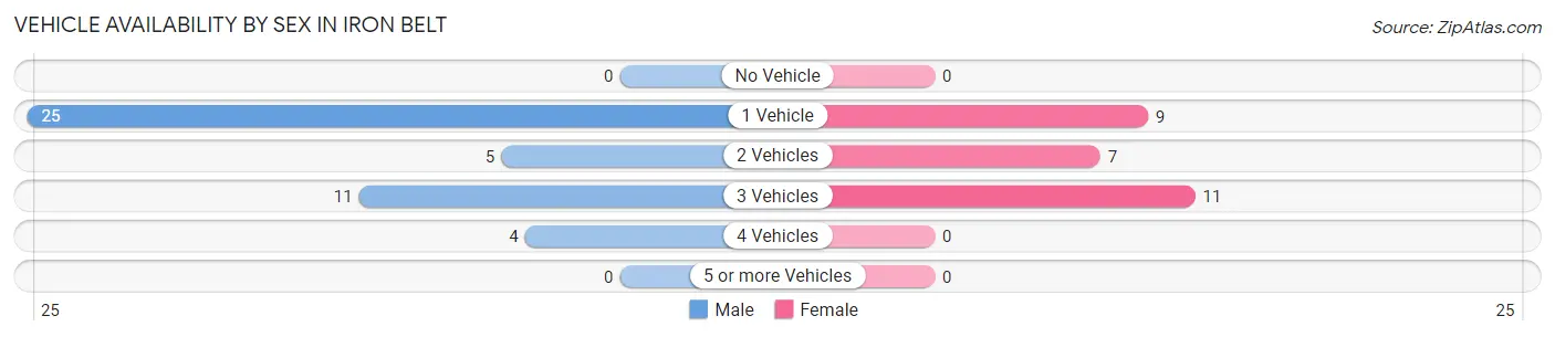 Vehicle Availability by Sex in Iron Belt