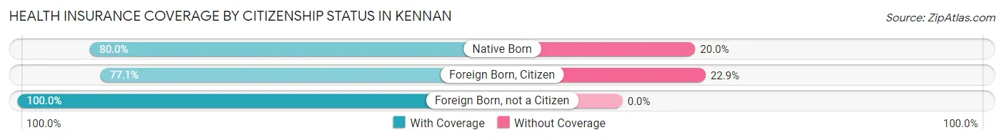 Health Insurance Coverage by Citizenship Status in Kennan