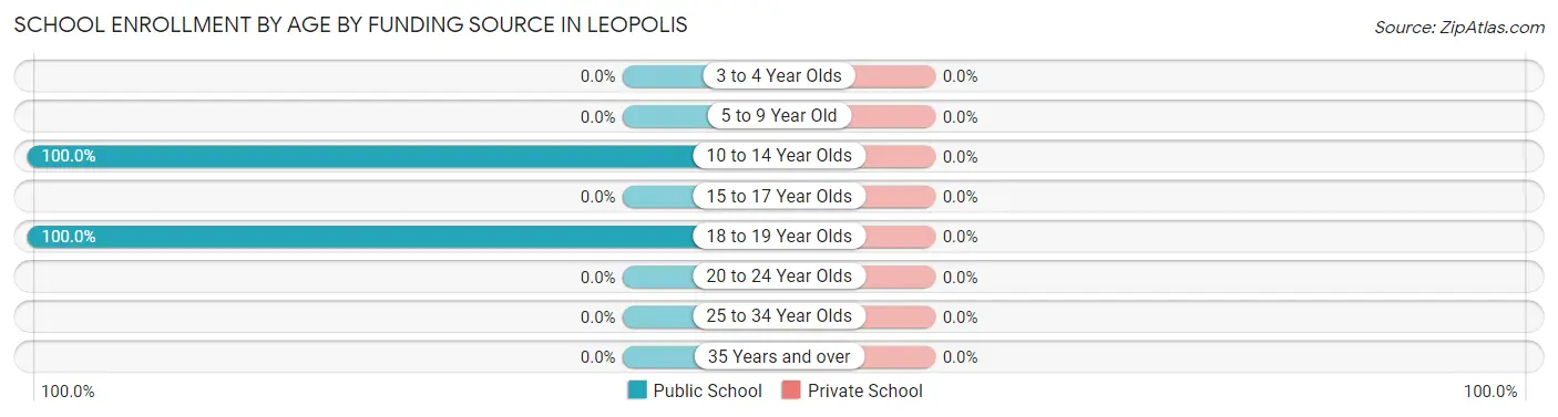 School Enrollment by Age by Funding Source in Leopolis