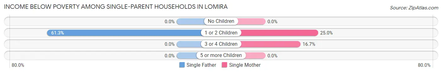 Income Below Poverty Among Single-Parent Households in Lomira