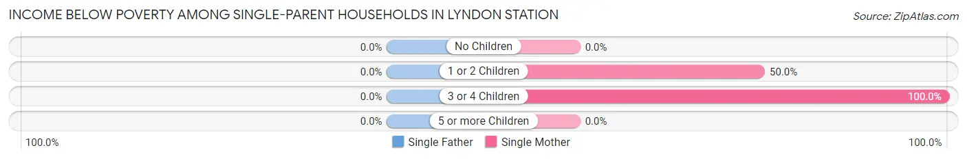 Income Below Poverty Among Single-Parent Households in Lyndon Station