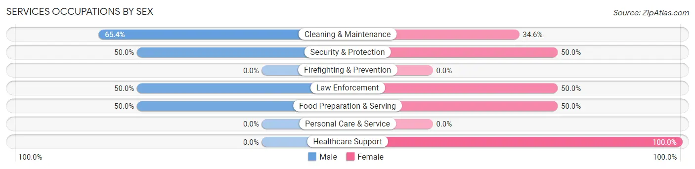 Services Occupations by Sex in Merrillan