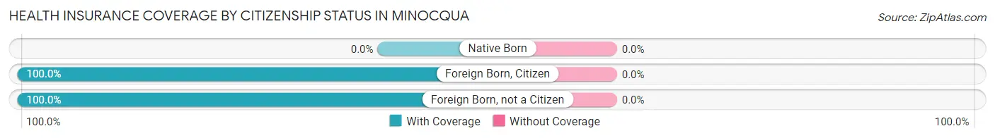Health Insurance Coverage by Citizenship Status in Minocqua