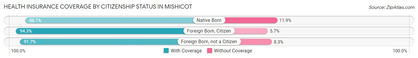 Health Insurance Coverage by Citizenship Status in Mishicot