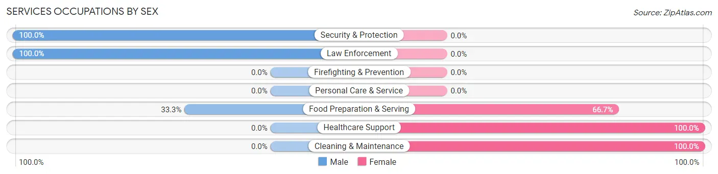 Services Occupations by Sex in Neshkoro