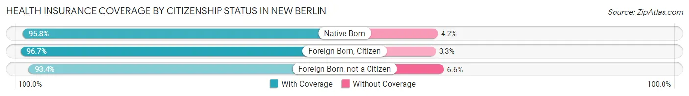 Health Insurance Coverage by Citizenship Status in New Berlin