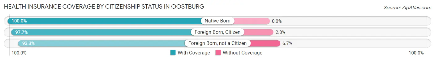 Health Insurance Coverage by Citizenship Status in Oostburg