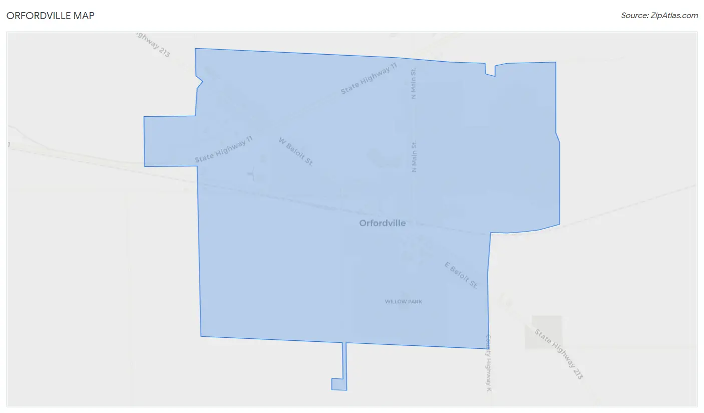 Orfordville Map