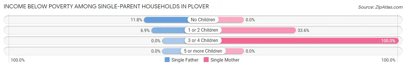 Income Below Poverty Among Single-Parent Households in Plover