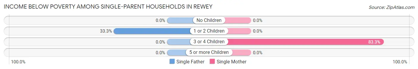 Income Below Poverty Among Single-Parent Households in Rewey