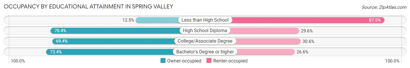 Occupancy by Educational Attainment in Spring Valley