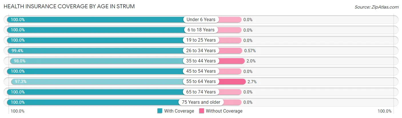 Health Insurance Coverage by Age in Strum