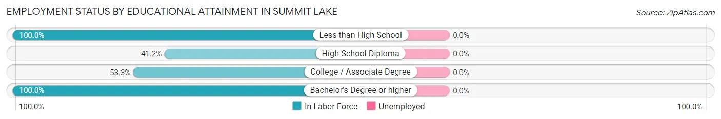 Employment Status by Educational Attainment in Summit Lake