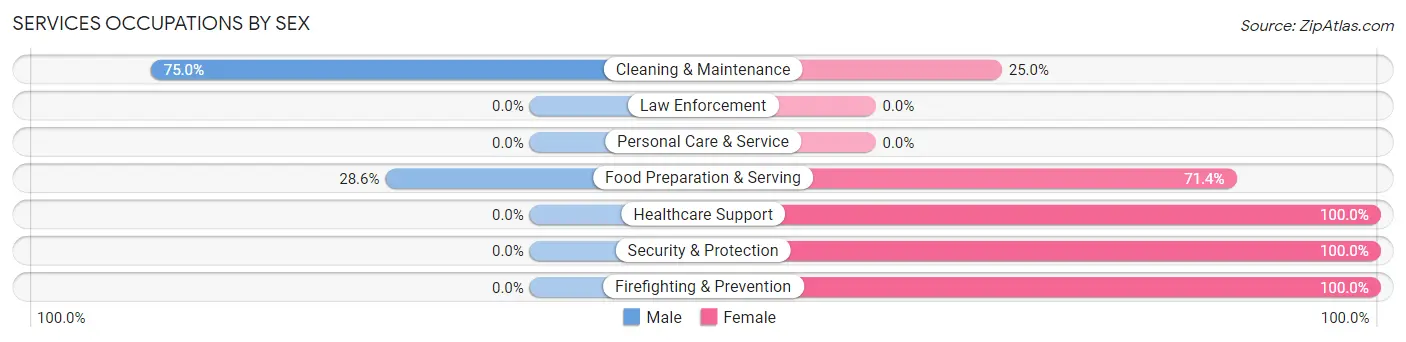 Services Occupations by Sex in Taylor