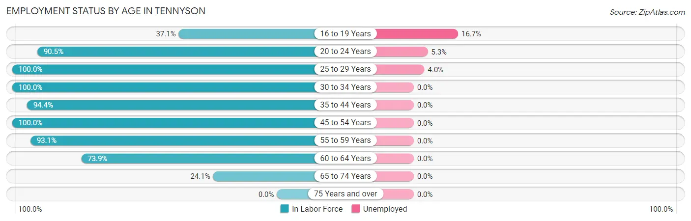 Employment Status by Age in Tennyson