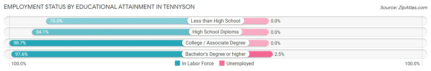 Employment Status by Educational Attainment in Tennyson
