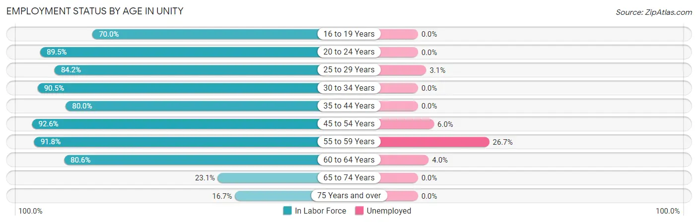 Employment Status by Age in Unity