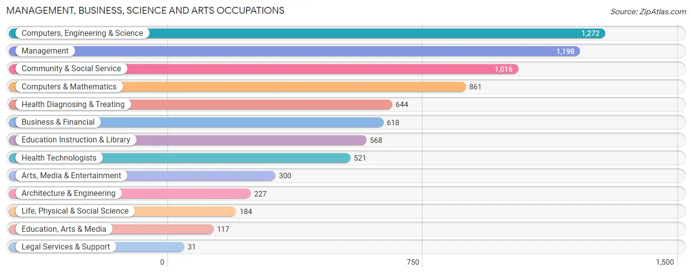 Management, Business, Science and Arts Occupations in Verona