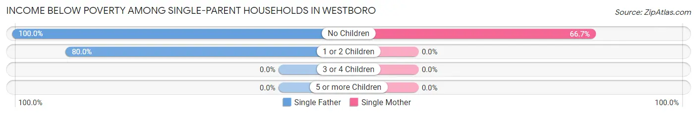 Income Below Poverty Among Single-Parent Households in Westboro