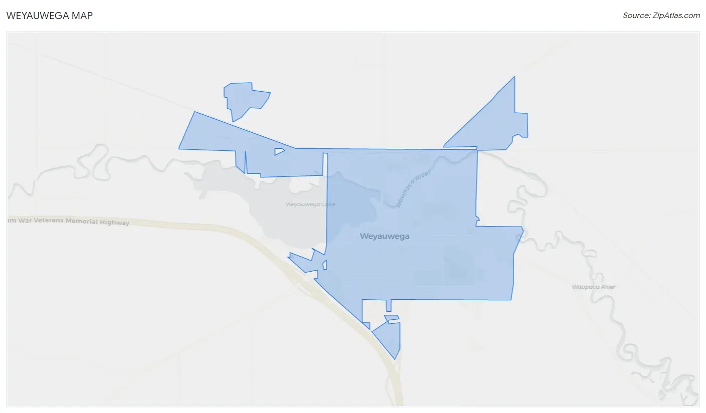 Weyauwega Map