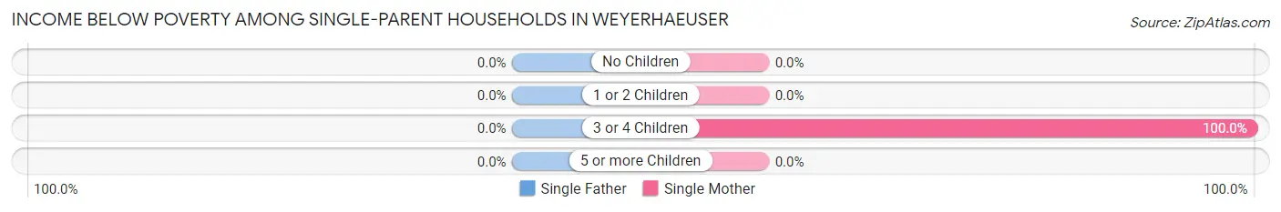 Income Below Poverty Among Single-Parent Households in Weyerhaeuser