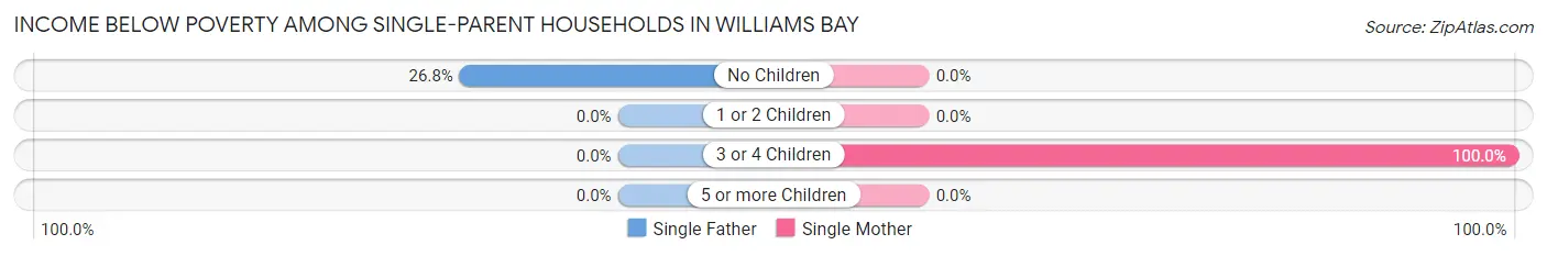 Income Below Poverty Among Single-Parent Households in Williams Bay