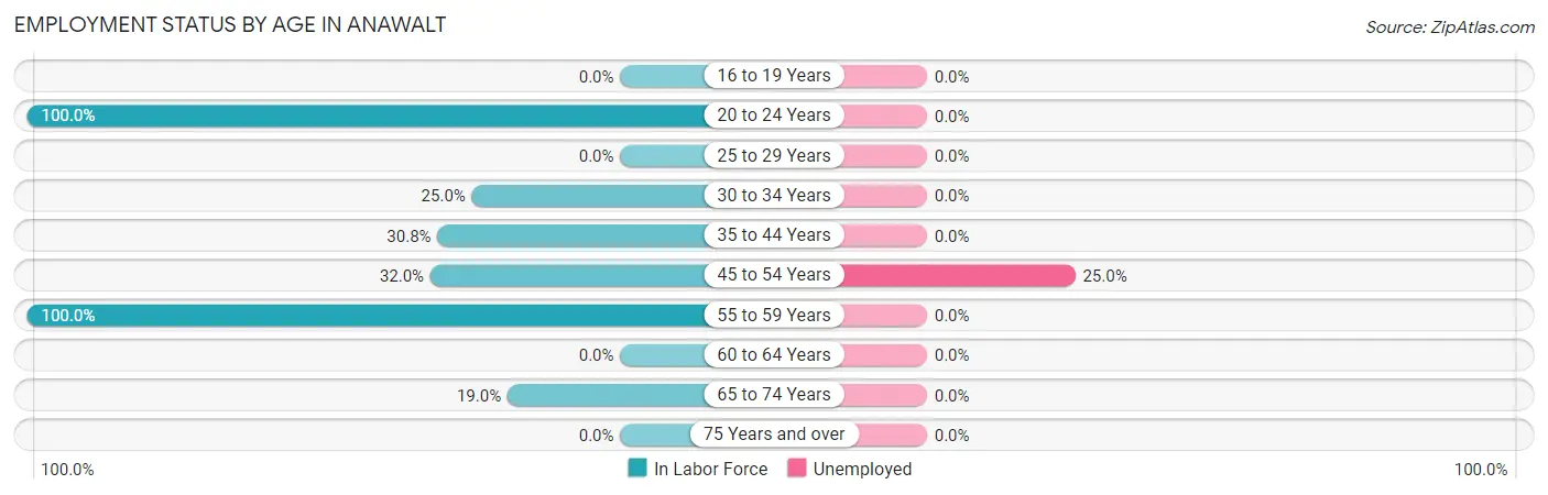 Employment Status by Age in Anawalt