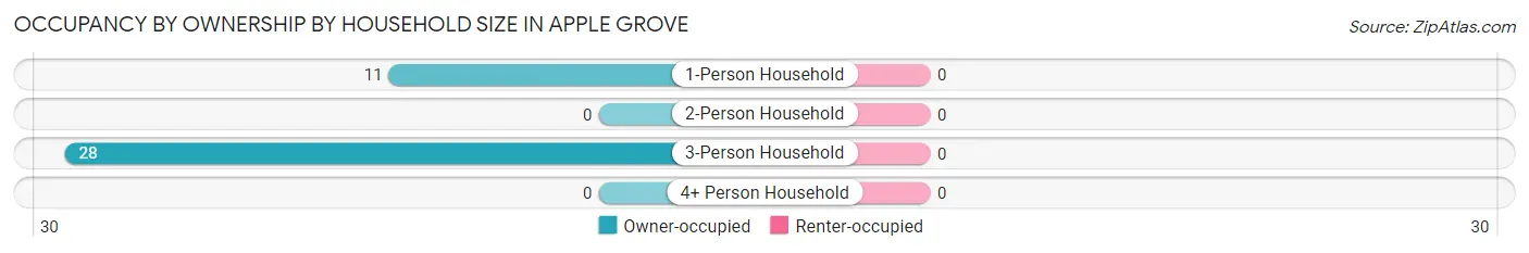 Occupancy by Ownership by Household Size in Apple Grove