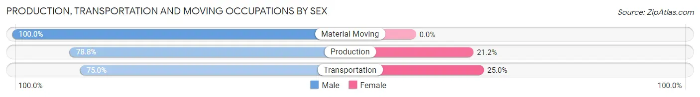 Production, Transportation and Moving Occupations by Sex in Bath Berkeley Springs
