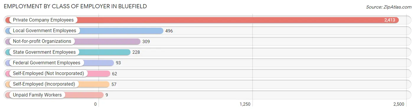 Employment by Class of Employer in Bluefield