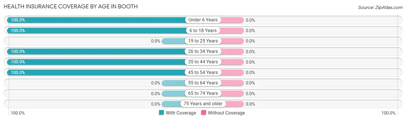Health Insurance Coverage by Age in Booth