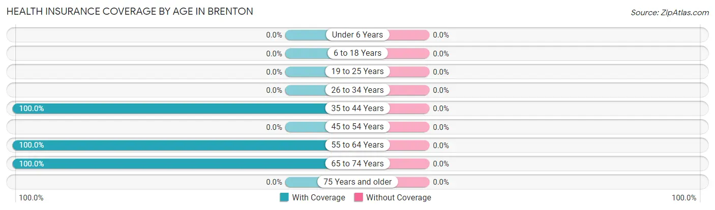 Health Insurance Coverage by Age in Brenton